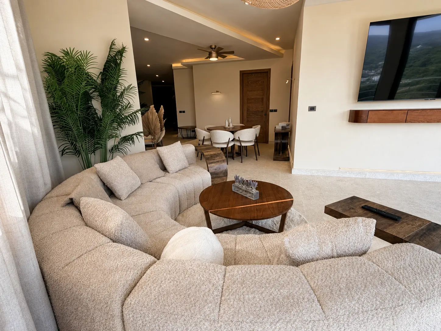 salon contemporain — Circle View Appartement 2 à Las Terrenas