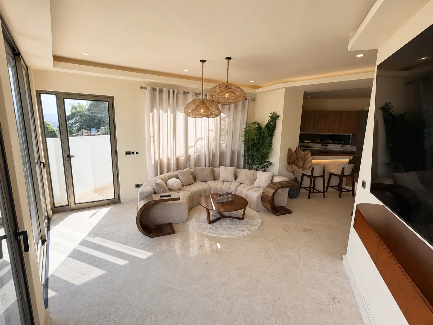 pièce de vie ouverte — Circle View Appartement 2 à Las Terrenas